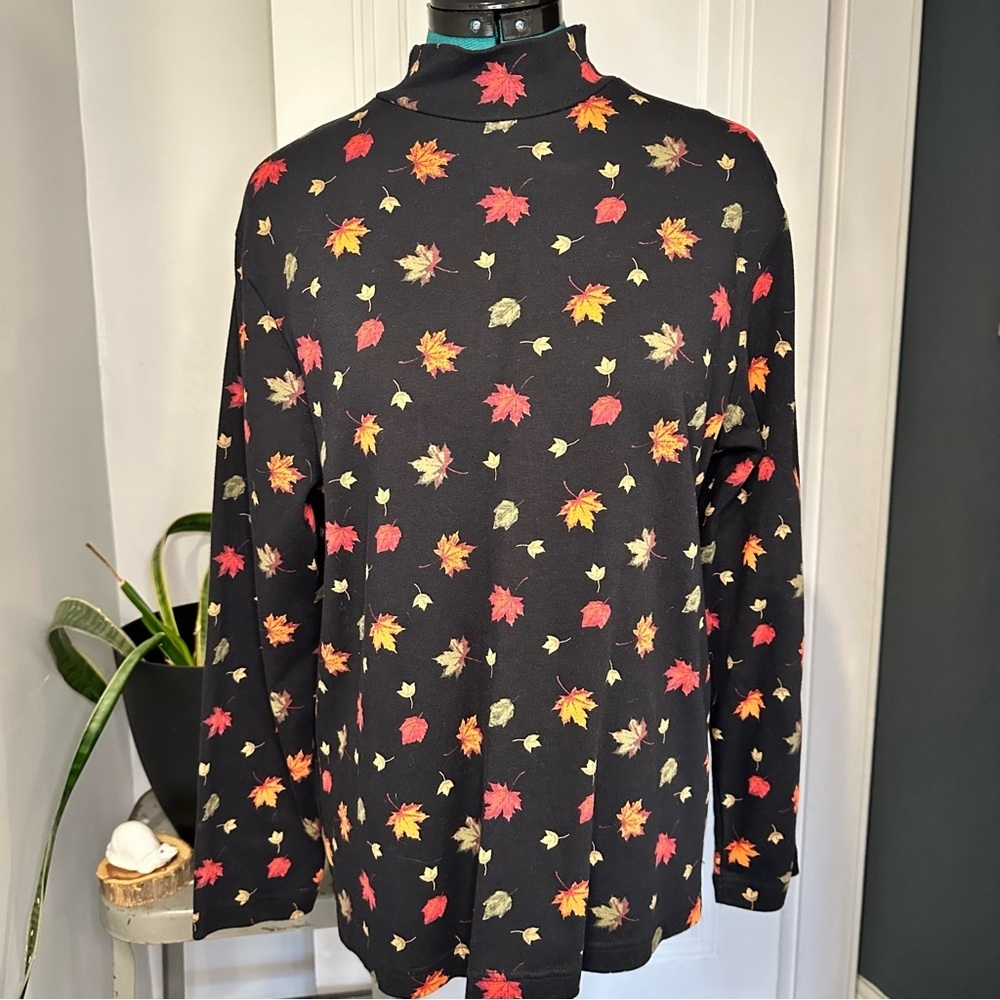 croft & barrow VINTAGE CROFT & BARROW Large Granny Turtleneck Cabincore